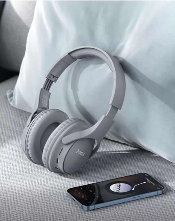 Навушники великі бездротові (Bluetooth) Hoco Mighty W40 Gray, фото 4