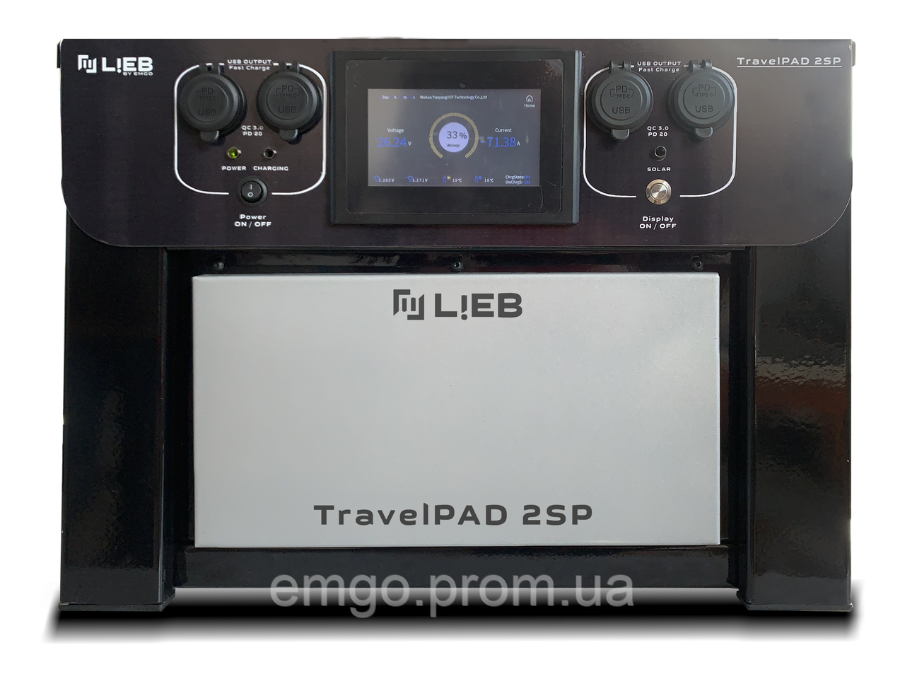 LiEB 2SP Домашня портативна батарея із інвертором на 2кВт (LiFePO4)