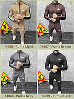 Мужской спортивный костюм Puma Light, Brown, Grey, Black / Костюм спортивный Пума для мужчин (арт. 14066-9)