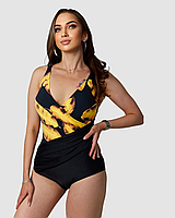 ОПТ Цельный женский купальник на большую грудь Z.Five 85389 черный/желтый 42-50 на 46 48 50 размер