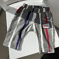 Стильные шорты с полосками и пуговицами Серые XK68512 Bambini, Серый, Для мальчиков, Лето, 80