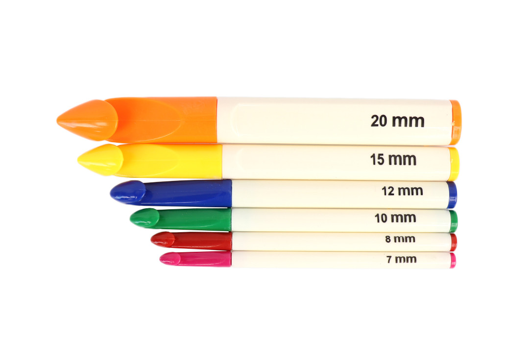 Набір пластикових гачків великих розмірів, 6 шт, 7мм-20 мм, фото 1