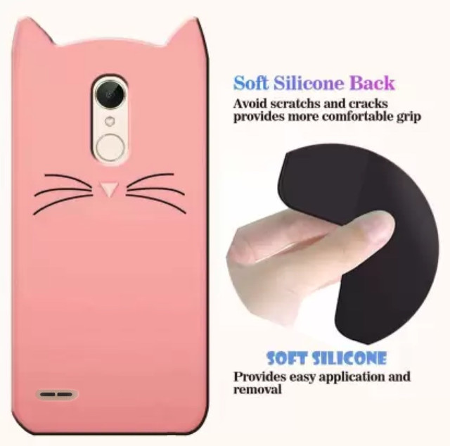3D Чохол для LG K4 2017 Котик з вушками і вусиками3D Чохол для LG K4 2017 Котик з вушками і вусиками