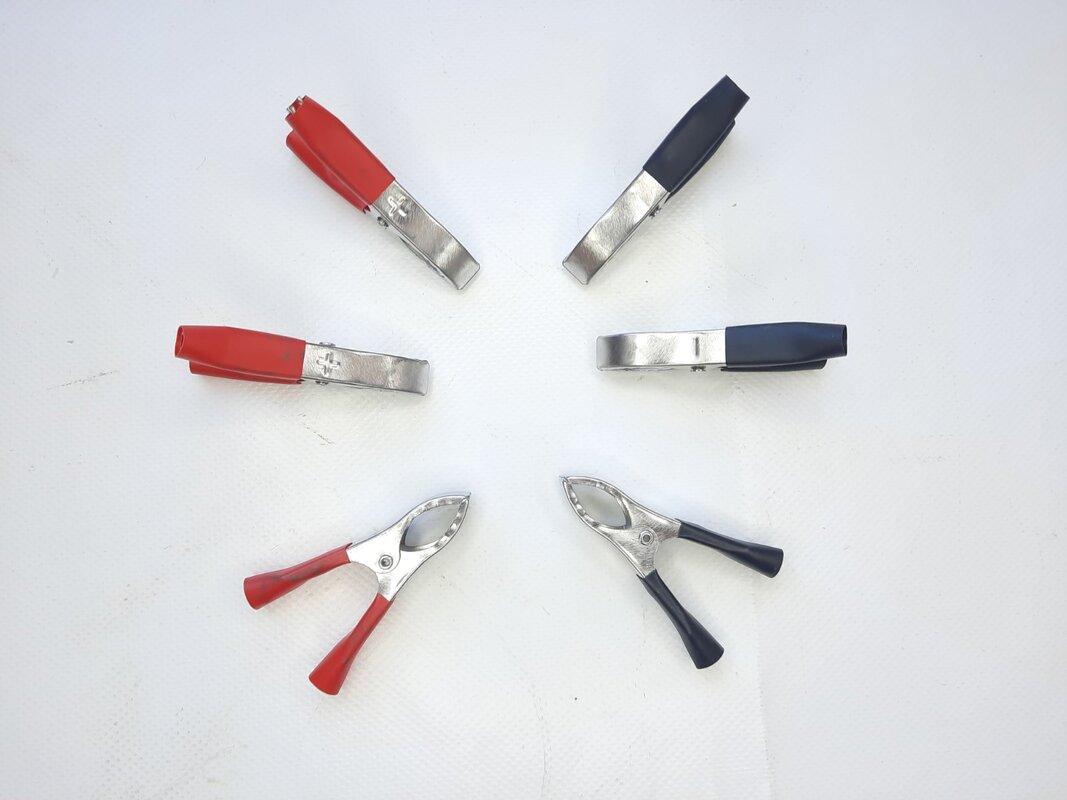 Зажими на акумулятор (крокодили) 2 шт.