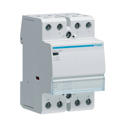 Контактор Hager 63A 4НВ 230В ESC463, фото 1