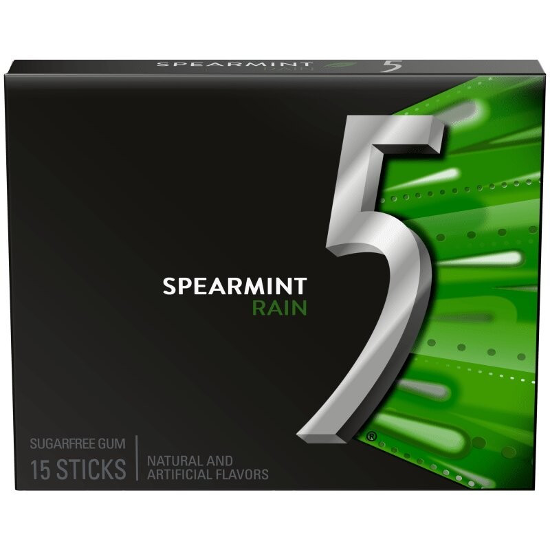 Жуйки Wrigley's Spearmint Rain Sugar Free 15 st, фото 1