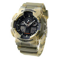 Часы наручные мужские Casio G-shock GA-100MM-5A Brown в милитари стиле, новые, оригинал