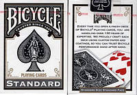 Игральные карты для покера Bicycle Standard | оригинальные карты производство США серая