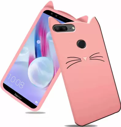 3D Чохол для Huawei Honor 9 Lite Котик з вушками і вусиками
