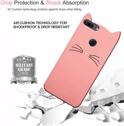 3D Чохол для Huawei Honor 9 Lite Котик з вушками і вусиками
