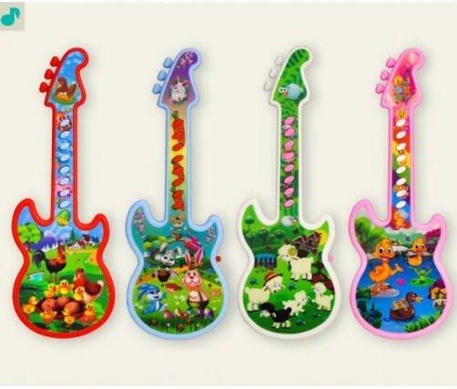 Гітара 28см,4 види,в кульку №8143(144)(288) КІ, фото 1