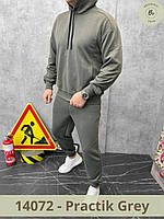 Мужской спортивный костюм Practik серый Hejir черный / Костюм спортивный для мужчин (арт. 14072-3) L, Practik Grey