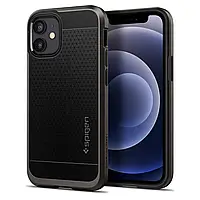 Противоударный бампер чехол Spigen Neo Hybrid Gunmetal для телефона Apple iPhone 12 Mini