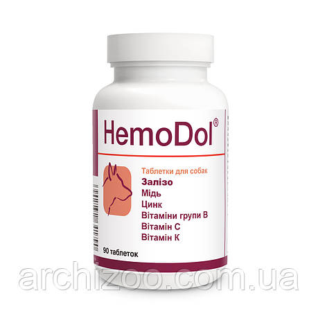 Dolfos HemoDol - для поліпшення процесів кровотворення у собак 90таб (5996-90), фото 2