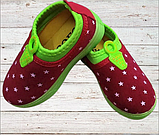 Мокасини дитячі яскраві червоні з салатовим, фото 2