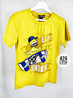 Футболка для мальчика. Желтая футболка с Бартом. Simpson