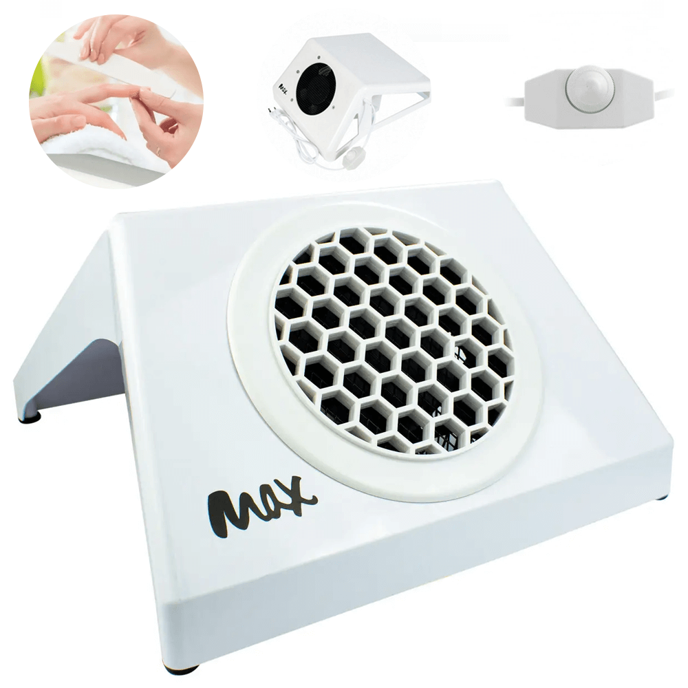 Настільна витяжка для манікюру, 100Вт, з регулятором швидкості MAX Ultimate 4, Біла / Манікюрна витяжка, фото 1