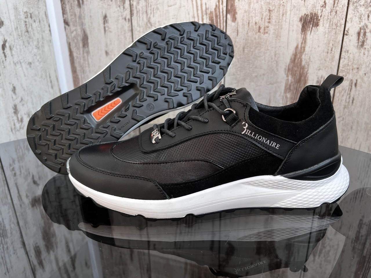 Кросівки чоловічі шкіряні Billionaire Black Leather