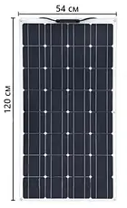 Сонячна панель 100W розмір 1200*540*35 мм Solar Board, фото 5