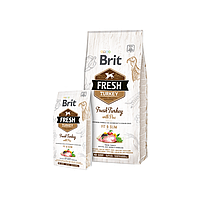 Brit Fresh Turkey with Pea Adult Fit & Slim 2,5 кг корм для взрослых собак Брит Фреш