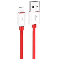 Кабель Hoco X87 Magic silicone USB - Lightning 2.4A/1m (красный)