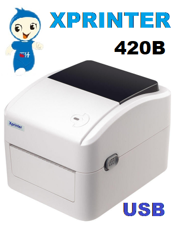 Етикетковий принтер Xprinter 420B USB до 108мм, білий
