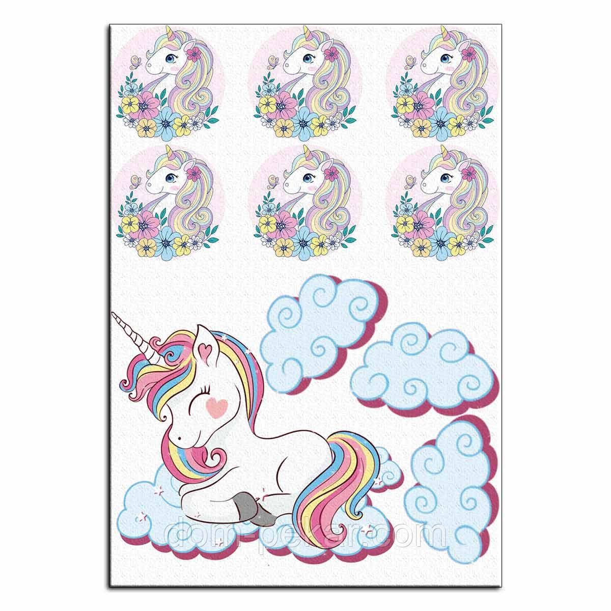 Единорог 4 вафельная картинка от интернет-магазина «Домашний Пекарь» с ...