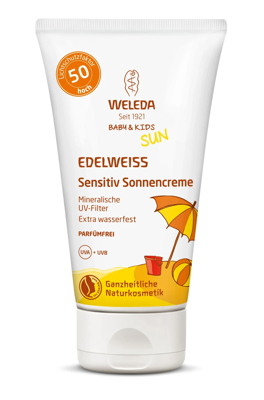 Сонцезахисний дитячий крем для чутливої шкіри SPF 50 WELEDA 50 мл