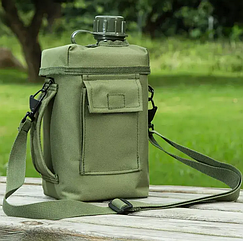 Похідна фляга для води з чохлом (2л) Зелена