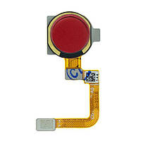 Шлейф OPPO Realme C3, С сканером отпечатка пальца, Красный
