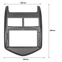 Перехідна рамка 9" Lesko Chevrolet Aveo 2011-2018 Sonic 2011-2018 Holden Barina 2011-2018 (3727) Gray 5 шт., фото 5