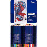 Набор цветных карандашей Marco 8010/24 24 цвета, в металлическом пенале (05070014)