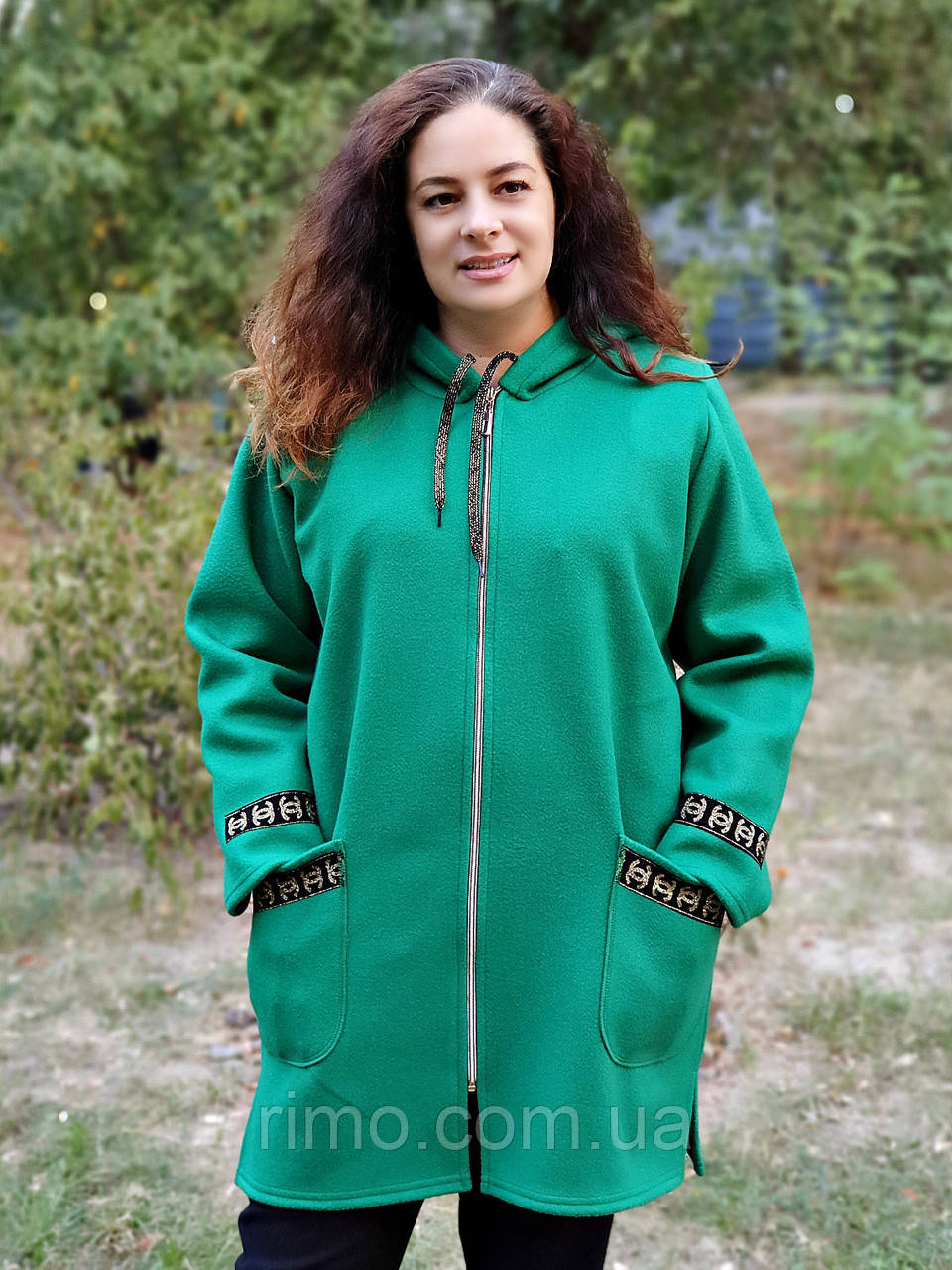 Кардиган-пальто великого розміру Гейла зелений