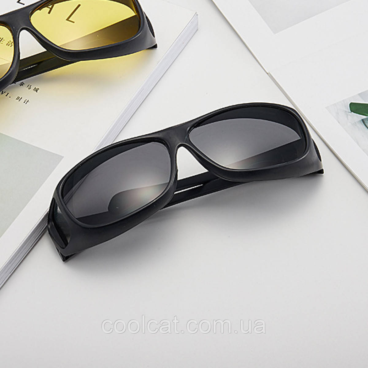 Солнцезащитные очки для водителей HD Vision, Темно-серые / Очки для вождения - фото 6 - id-p1671024486