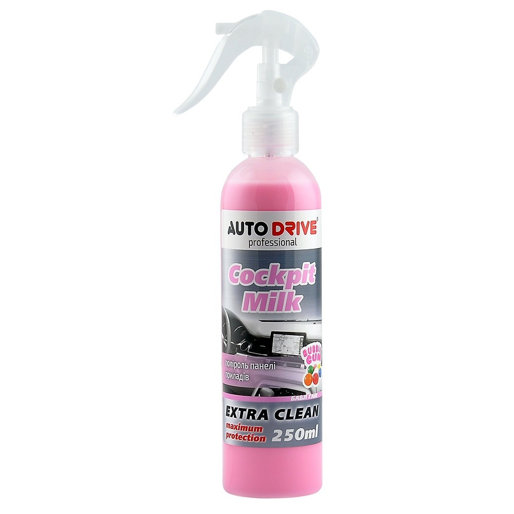 Поліроль-молочко Auto Drive Cockpit Milk Бабл Гам 250ml (24шт/уп)