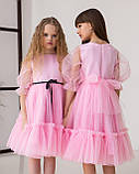 Пишна фатінова сукня  для дівчинки "Ляля" Рожевий, фото 3