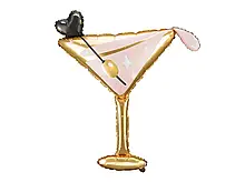 Фольговані кулі великі фігури упаковка Бокал мартіні 126*93 см Party deco