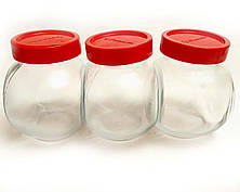 Набір банок 3 шт "Bella" 200 мл червоні 80386 Pasabahce, фото 3