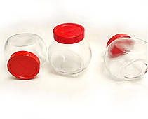 Набір банок 3 шт "Bella" 200 мл червоні 80386 Pasabahce, фото 4