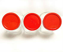 Набір банок 3 шт "Bella" 200 мл червоні 80386 Pasabahce, фото 5