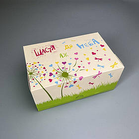 Коробка універсальна, 180*120*80 мм, без вікна, "Щастя аж до неба"