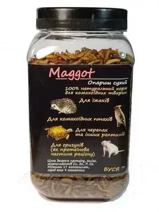 Корм Буся, Maggot 600 ml. Із сухого опарника, спеціально вирощеного на чистому субстраті, фото 1