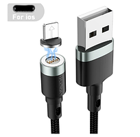 Магнітний дата кабель USB - Lightning  кабель для швидкого заряджання USLION 3A 1м