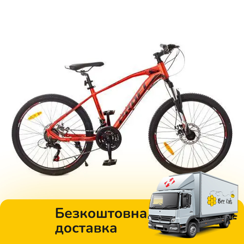 Спортивний велосипед 24 дюйми (рама 15", 21 швидкість) Profi G24VELOCITY A24.2 Червоно-черний, фото 1