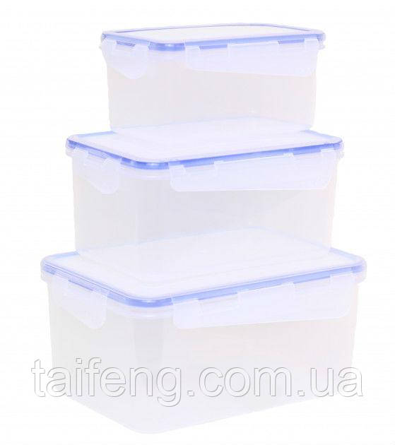 Набір прямокутних контейнерів для харчових продуктів 3 в 1 Алеана 167040