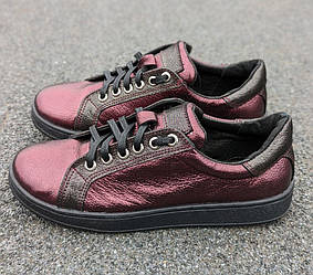 STTOPA Розміри 36-45. Кеди великих розмірів шкіряні. 114-3645 Бордові Чорні