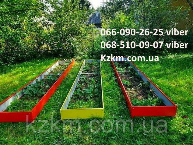 Високі грядки, металеві, оцинковані на дачу, бордюри, грядки з профнастилу., фото 1