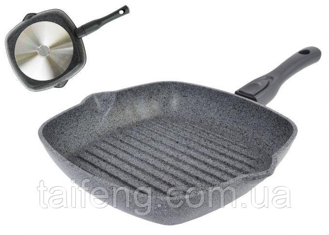 Сковорода-гриль Граніт Грей зі знімною ручкою 28 х 28 см Біол 28144P