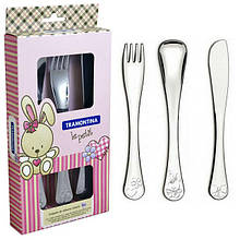 Набір дитячих столових приборів 3 шт Baby Le Petit pink Tramontina 66973/005