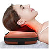 Масажна подушка Massage pillow 8028 + Подарунок Тонометр CK-102S / Роликовий масажер-подушка для шиї в авто, фото 6